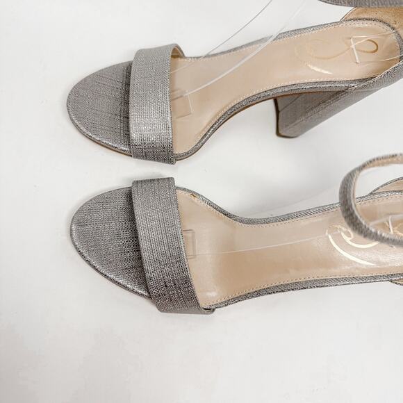 NEW Sam Edelman Yaro Ankle Strap Sandal Pewter Metallic Size 7 MSRP $100 - Picture 3 of 15